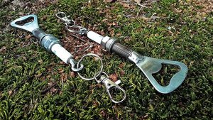 Sparkplug Bottle Opener Keyrings