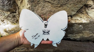 Cream & Gold Roses Butterfly