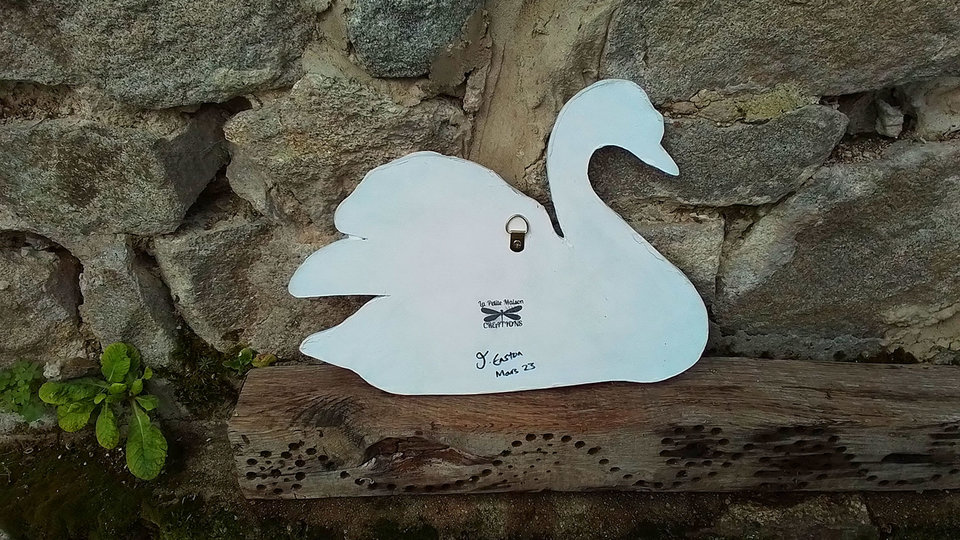 Large Pink Fruits Swan (SOLD)