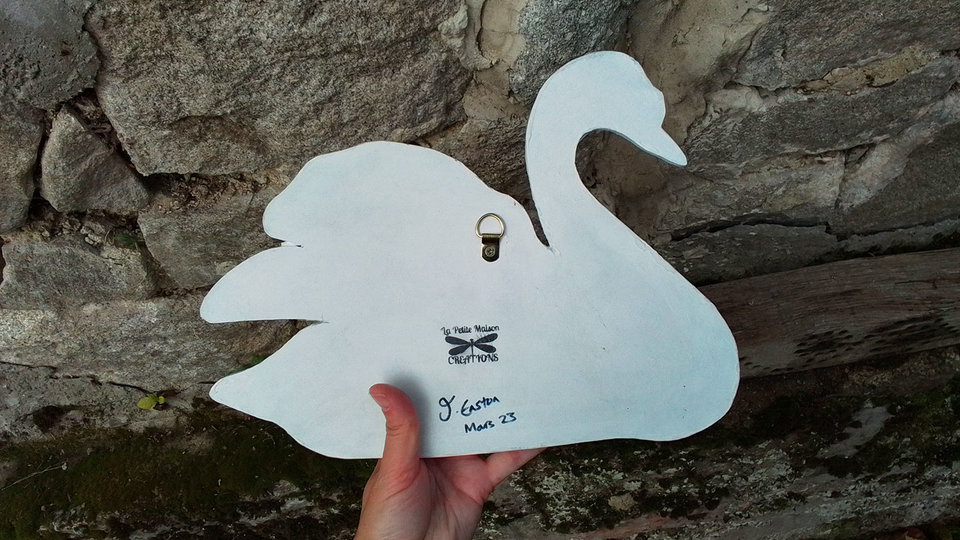 Large Pink Fruits Swan (SOLD)