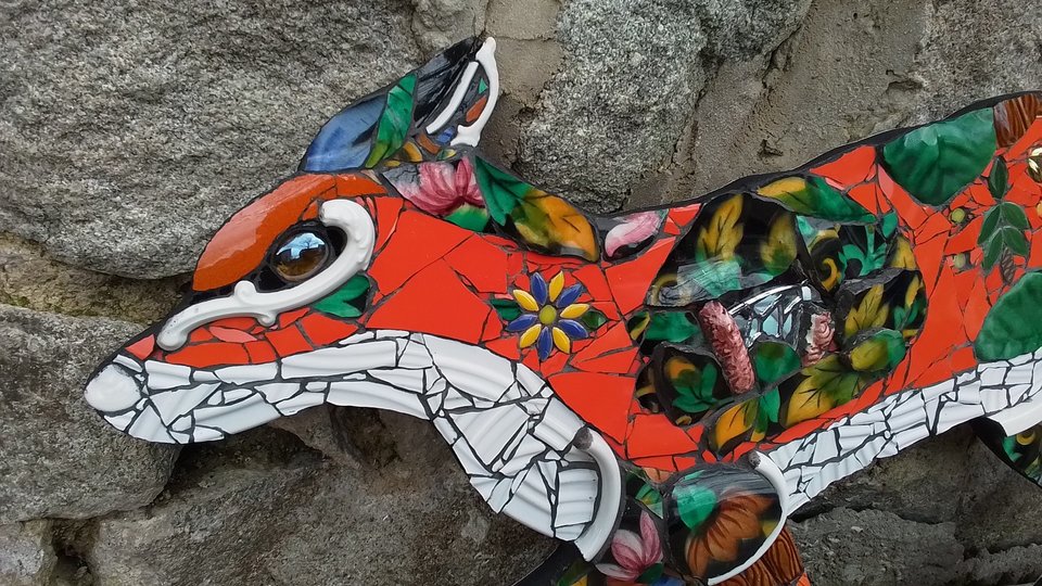 Large Floral Forest Fox (SOLD)