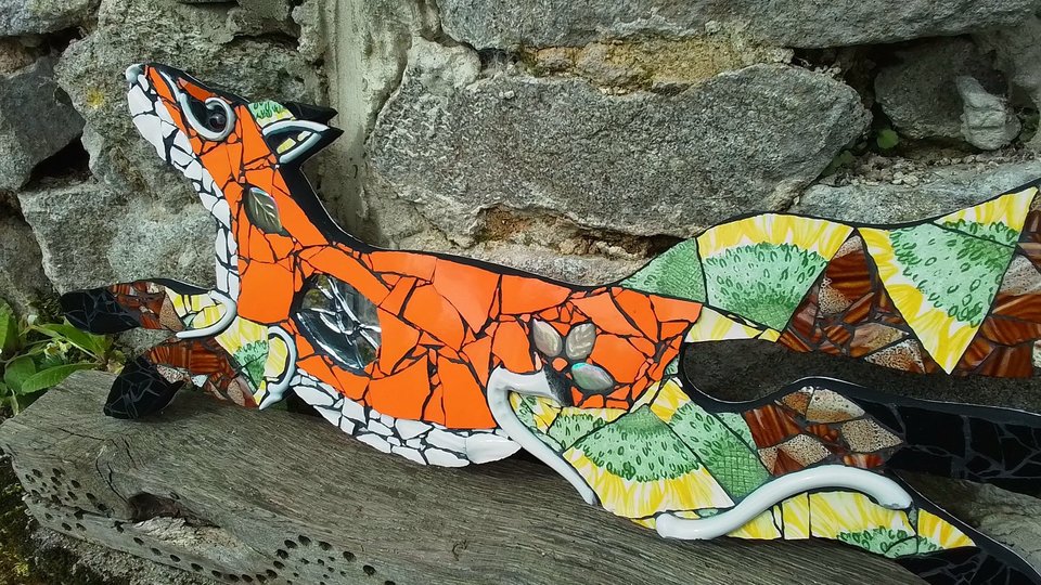 Medium Sunflower Running Fox 