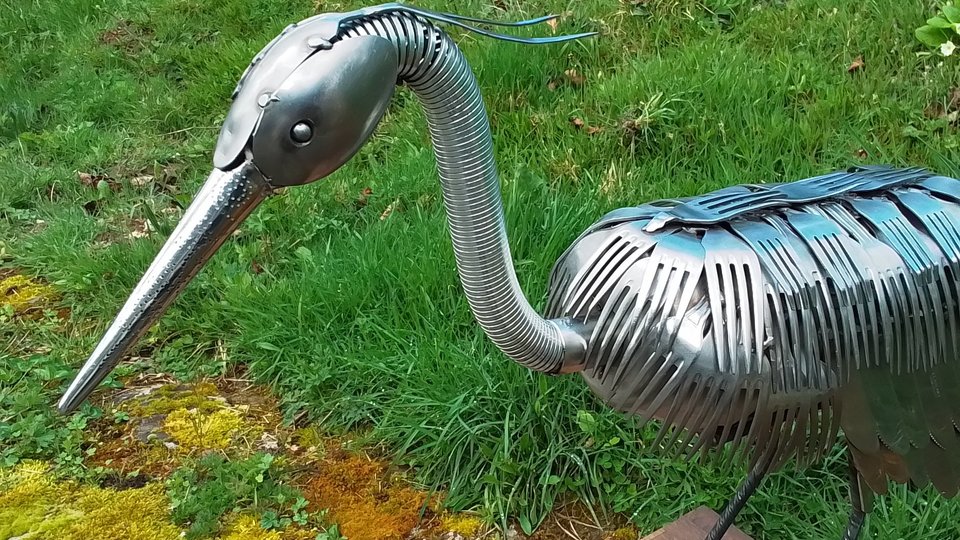 XL Heron (on wooden base) (SOLD)