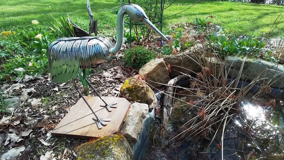 XL Heron (on wooden base) (SOLD)