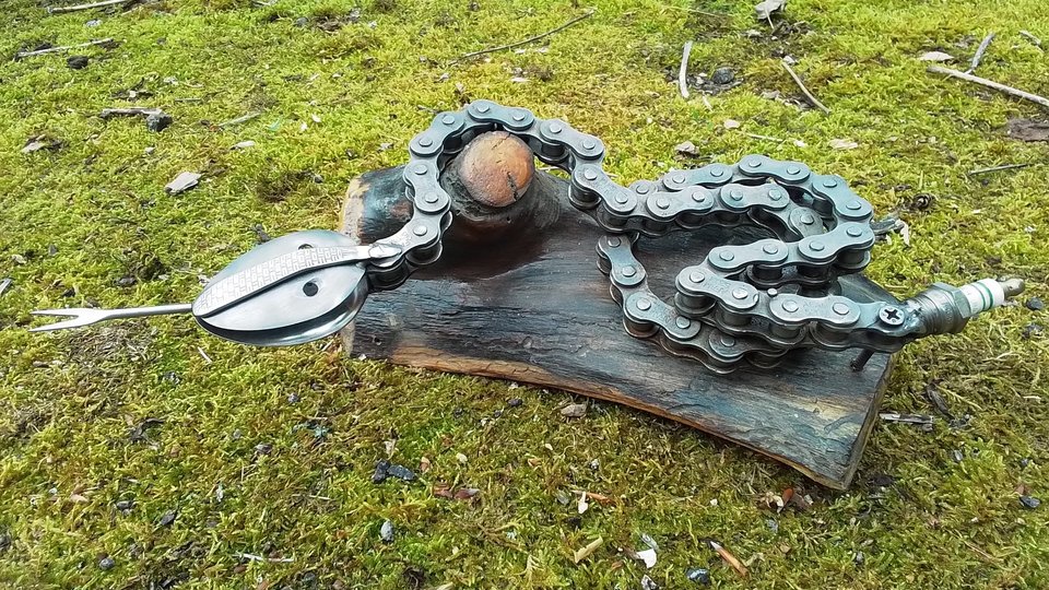 Serpent (on wood) (SOLD)