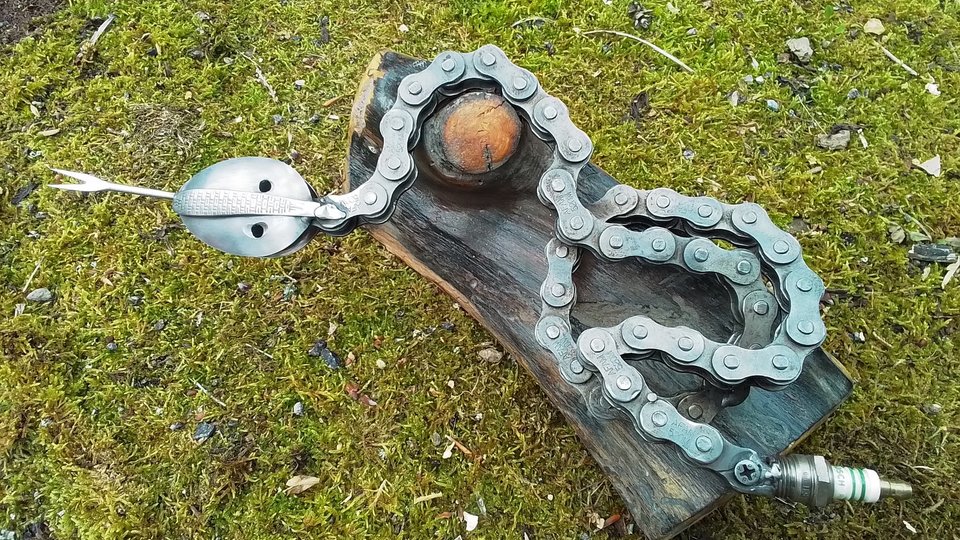 Serpent (on wood) (SOLD)
