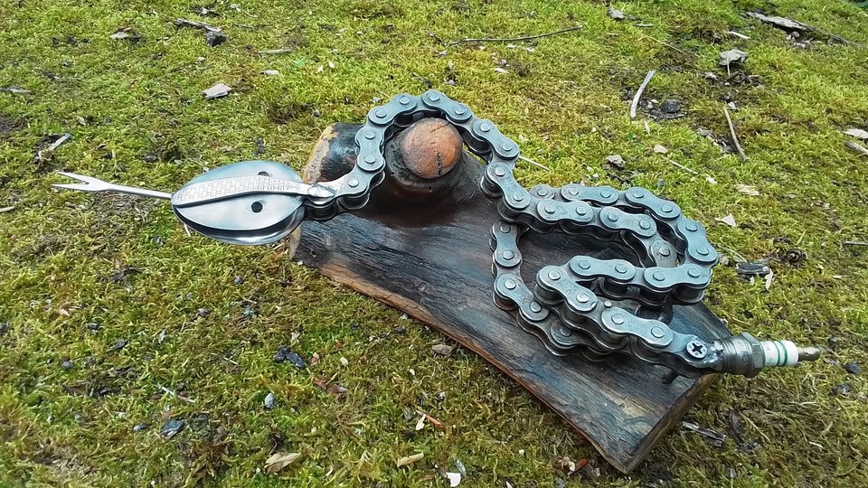Serpent (on wood) (SOLD)
