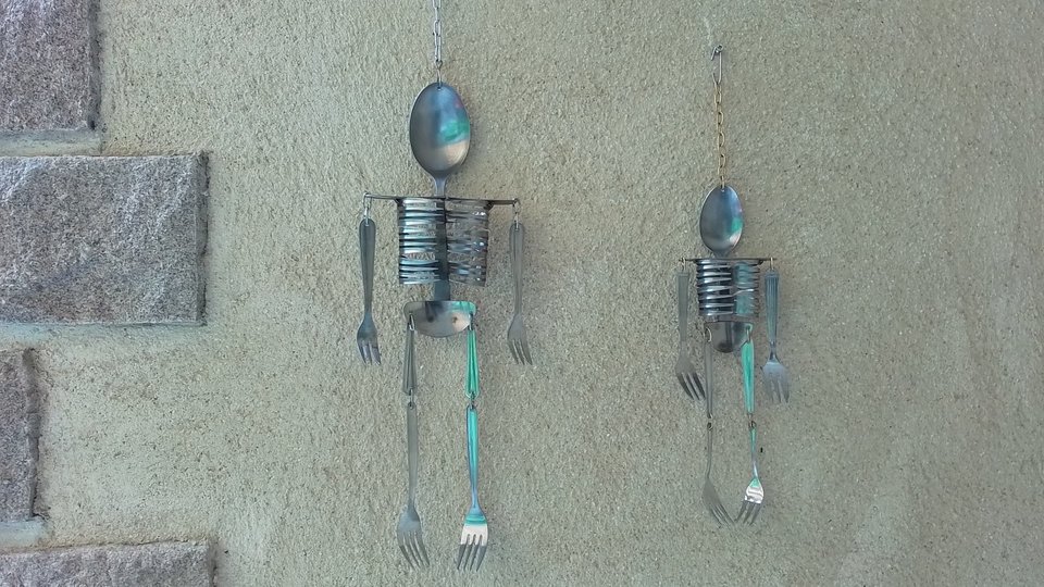Hanging Skeleton Mobile (medium size) (SOLD)