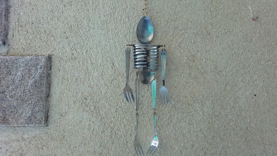 Hanging Skeleton Mobile (medium size) (SOLD)