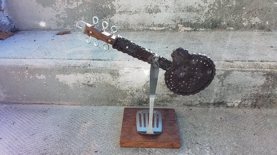 Large Guitar on stand (SOLD)