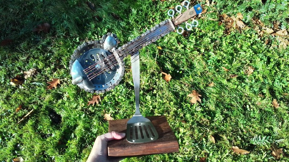 Large Guitar on stand (SOLD)