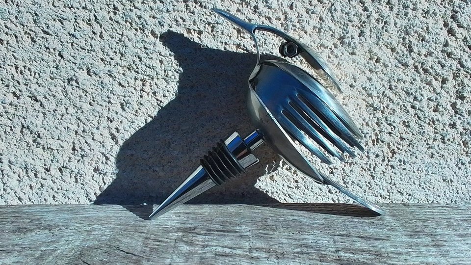 Large Metal Bird Wine Bottle Stoppers (X2) PROMO