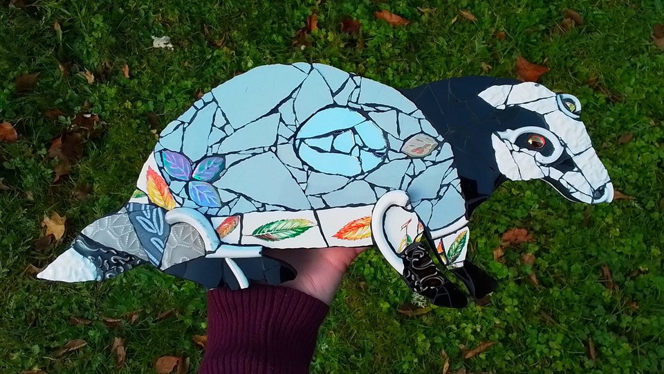 Medium Autumn Leaves Badger 