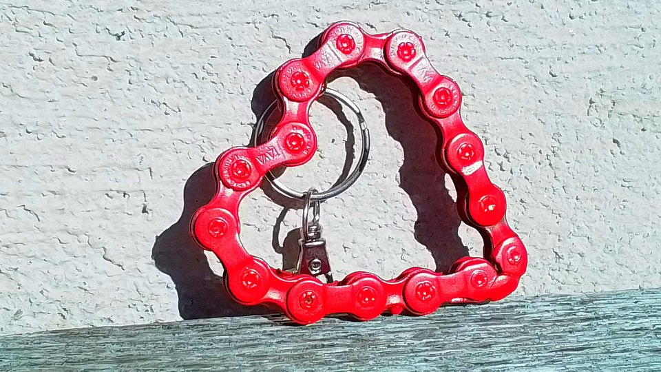 Love Heart Keyrings (red)