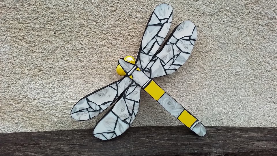 Silver Rose Dragonfly 