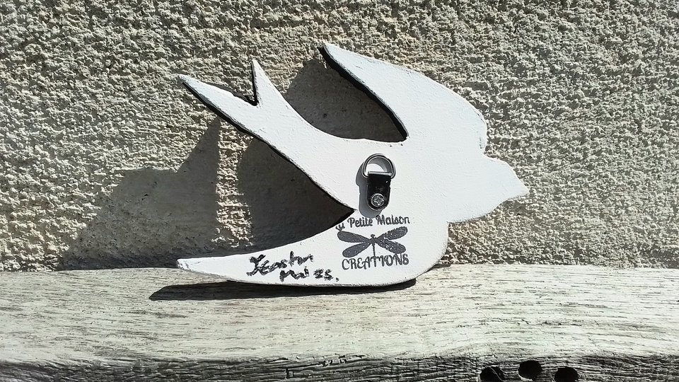 Mini (baby) Blue & White Swallow (left facing)