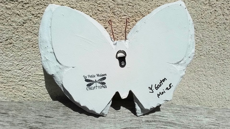 Blue & White Floral Butterfly
