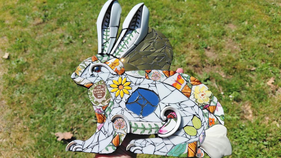 Medium Botanical Rabbit (golden moon)