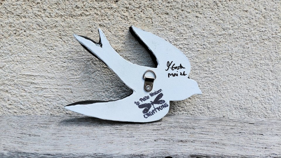 Mini (baby) Blue & White Swallow (left facing)