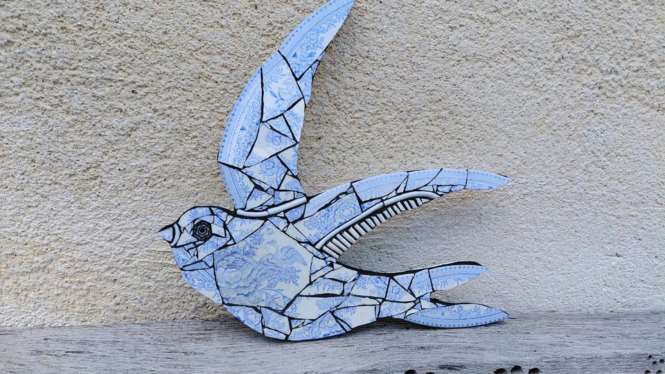 Large Summer Swallow (bird pattern) (left facing) (SOLD) 