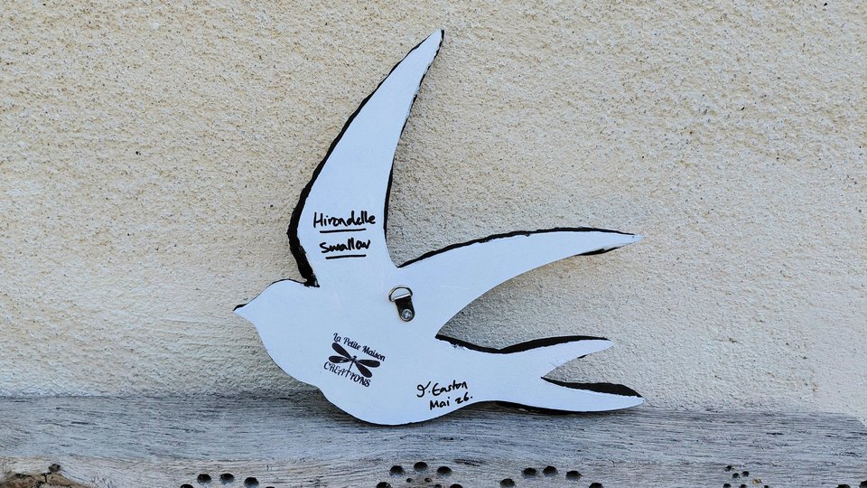Large Summer Swallow (rose motif) (right facing)