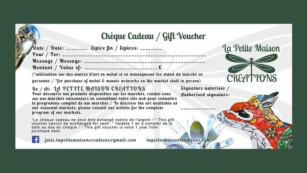 Gift Voucher / Chèque Cadeau